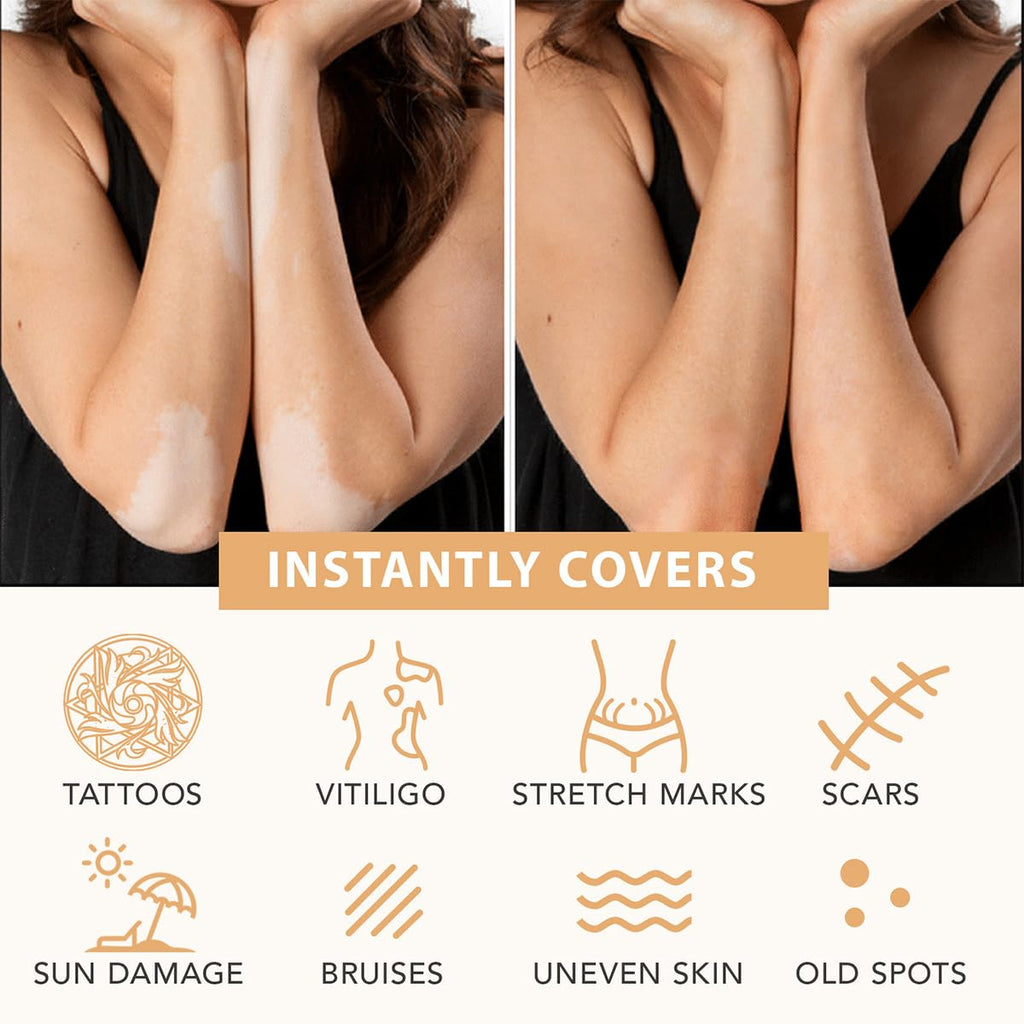 Leg And Body Makeup Waterproof No Transfer,Tattoo Cover Up,Leg And Body Scar Cover Up Makeup, No Transfer,Long Last Body Foundation,Evens Skin Tone (Medium Golw),118Ml