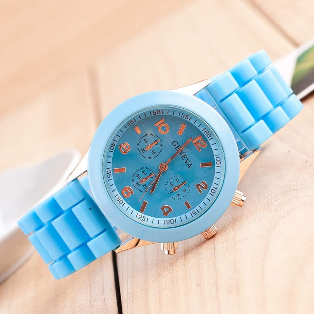 Wholesale 10 Pack Men Women Silicone Band Watch Set Analog Quartz Jelly Colorful Wristwatch