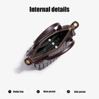 Mini Small Size Braided Luxury Leather Women'S Top Handle Handbag Fashion Travel Daily Satchel