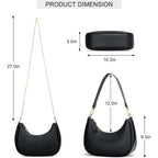 Kkxiu Shoulder Bag For Women Small Purse Cute Clutch Hobo Handbag Trendy Crescent Bag