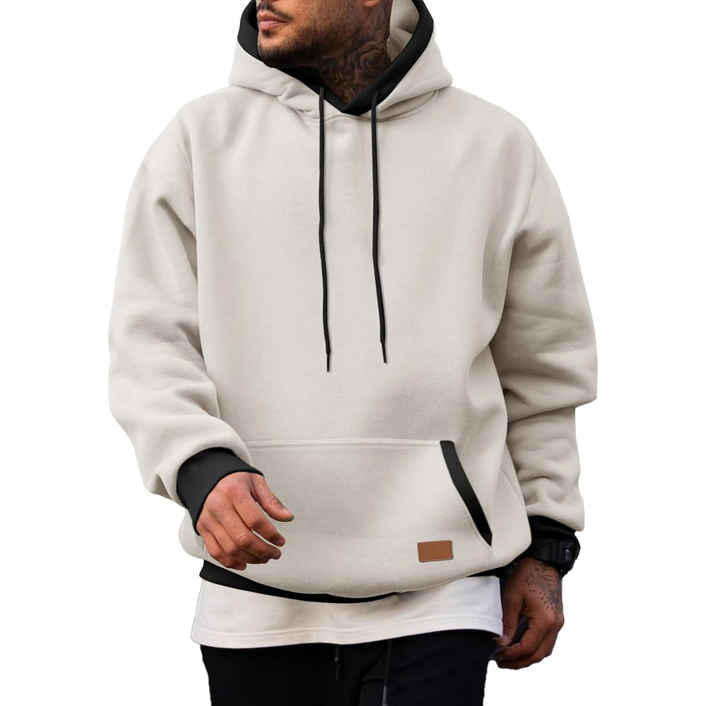 Jmierr Men'S Cotton Casual Hoodies Sweatshirts Fashion Long Sleeve Drawstring Fleece Pullover Hoodie With Pockets
