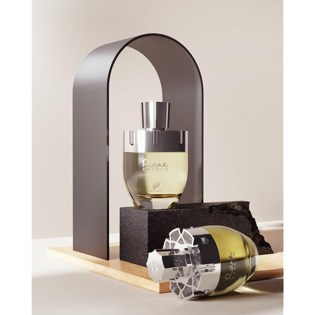Afnan Rare Carbon Eau De Parfum Spray for Men, 3.4 Fl. Oz