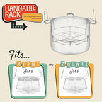 Concord 12" Stainless Steel Canning Rack. Holds 8 Pint Or 7 Quart Jars. No Rust, Extra Stability. Fits In Pot With At Least 12.5" Width. Bulk Packs (2 Pack)