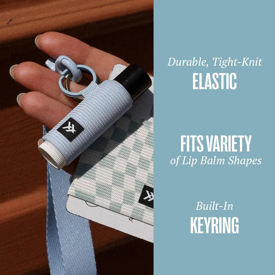 Thread Wallets Elastic Chapstick and Lip Gloss Holder Keychain