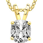 Houston Diamond District 0.5 to 8 Carat 4 Prong Set Lab Grown Diamond Solitaire Stud Pendant Necklace Jewelry for Women (E-F, VS1-VS2)