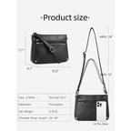 WESTBRONCO Crossbody Bags for Women, Medium Size Shoulder Handbags, Satchel Purse with Multi Zipper Pocket