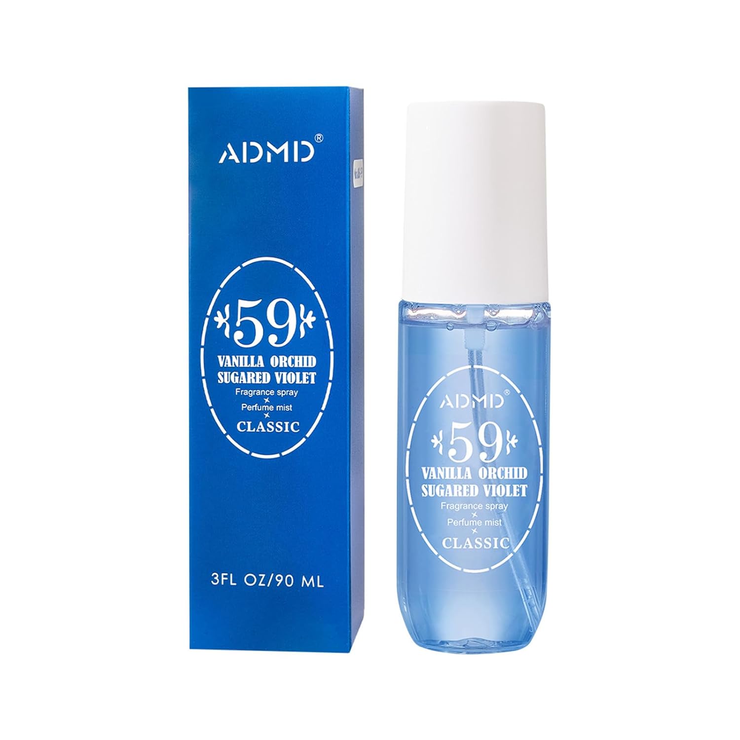 ADMD Sweet Floral Body Spray Romantic Perfume for Women, Model 59# Delightful Fruity Long-Lasting, Enchanting Fragrance Mist, Travel-Size 90ml Non-Sticky