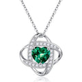 Iefil Mothers Day Gifts for Wife Mom - 925 Sterling Silver Love Knot Birthstone Necklace, Anniversary Birthday Gifts for Women, Jewelry Gift for Wife Mom Girlfriend Daughter