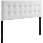 Modway Lily Biscuit Tufted Full Performance Velvet Headboard, White