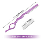 Mudder 12 Pieces Hair Razors For Cutting Hair 6.89 Inch Styling Thinning Razor Set, 2 Texturizing Cutting Tool Kit And 10 Stainless Steel Replacement Blades For Salon Home Women Men(Pink)