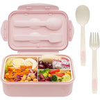 Lovina Bento Boxes For Adults - 1100 Ml Bento Lunch Box For Kids Childrens With Spoon & Fork - Durable For On-The-Go Meal, Bpa-Free And Food-Safe Materials