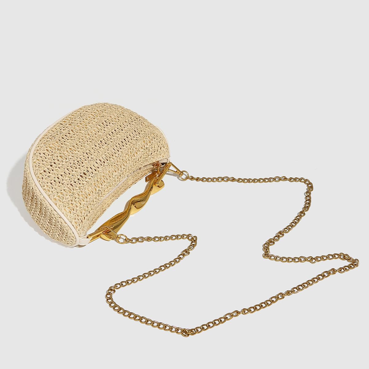 Jyg Mini Handmade Straw Crossbody Bags For Women Summer Beach Satchel Purse Fashion Woven Shoulder Handbag With 2 Straps