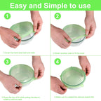 Silicone Stretch Lids for Food Storage in Fridge, 12 Pack Silicone Lids, Reusable Food Grade Silicone Bowl Covers for Cups, Bowls and Dish, 6 Sizes Round and Rectangle Shape