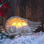 Iheartdogs Dog Memorial Gifts - Forever My Guardian Angel Garden Solar Light - Pet Memorial Stone