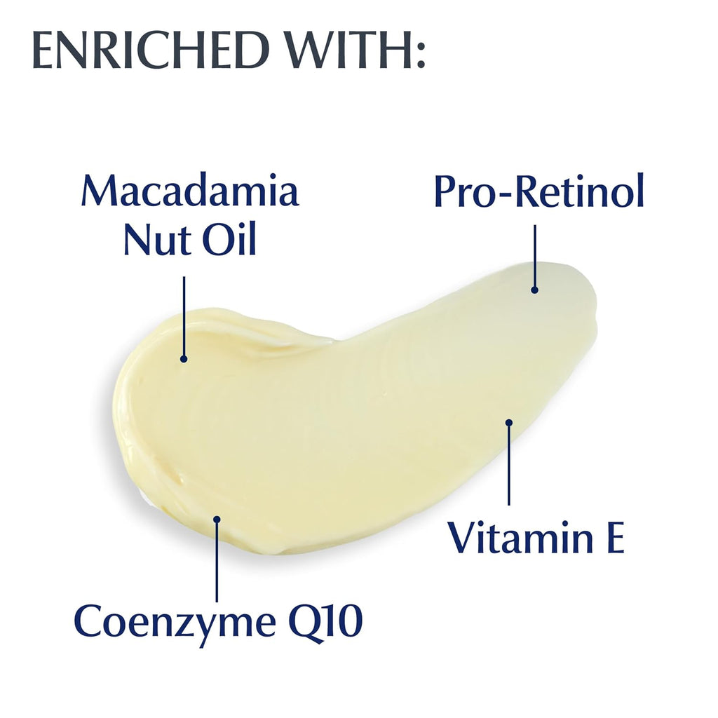 Eucerin Q10 Anti-Wrinkle Night Cream + Pro-Retinol, Facial Cream For Sensitive Skin, 1.7 Oz Jar