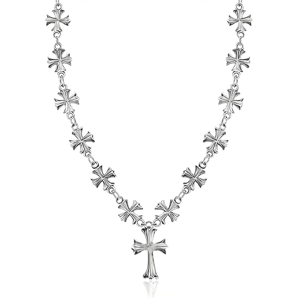 SHINYY Cross Necklace for Women and Men | Goth Punk Pendant Necklace | Gothic Grunge Religious Jewelry for Him Her