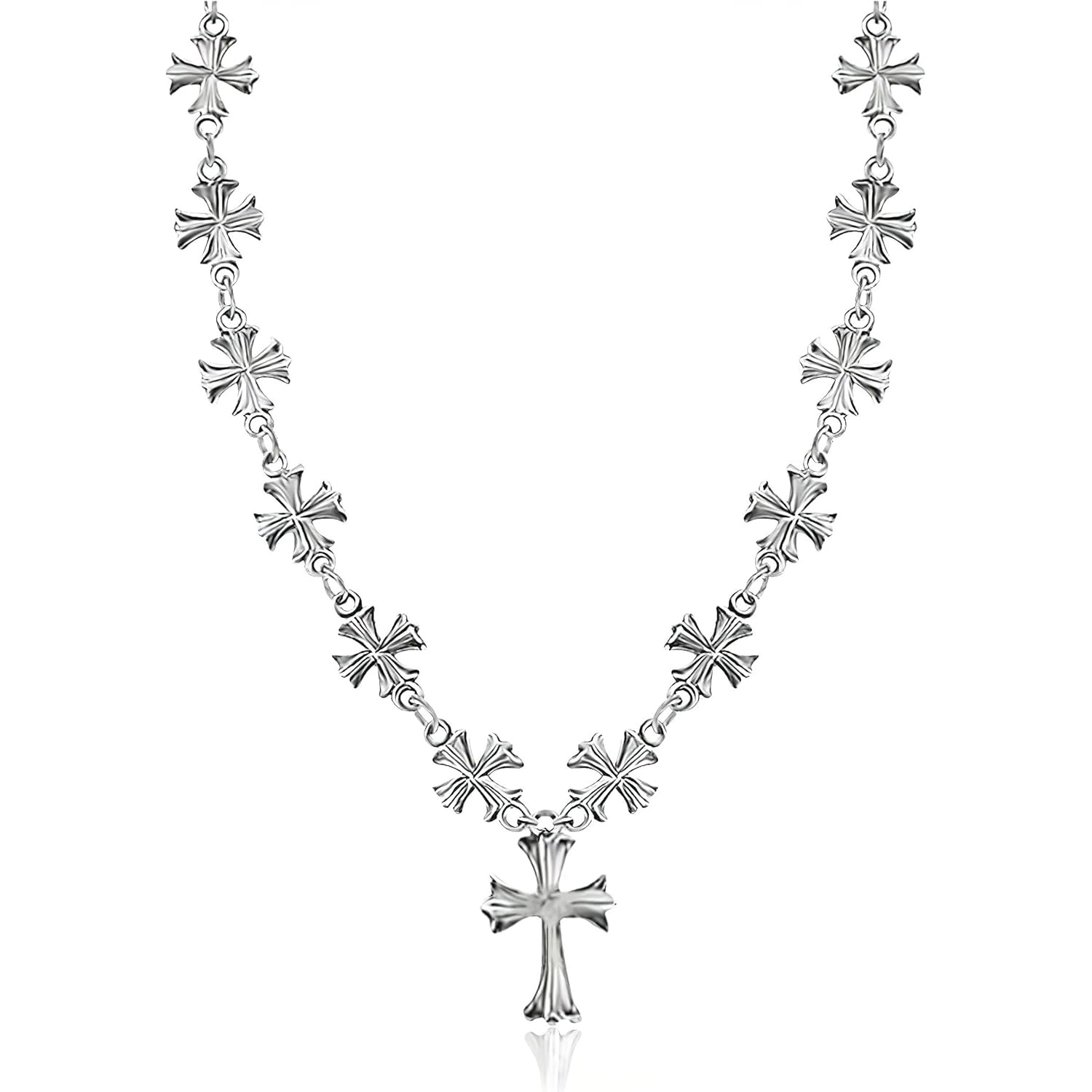 SHINYY Cross Necklace for Women and Men | Goth Punk Pendant Necklace | Gothic Grunge Religious Jewelry for Him Her