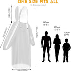6 & 20 & 50 Pack Disposable Rain Ponchos For Adults/Youth, Waterproof Pe Raincoats With Drawstring, Camping/Emergency