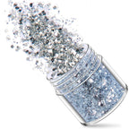 Holographic Nail Art Glitters Gold Silver Nail Sequins 3D Laser Acrylic Nails Powder Dust Flakes Nail Art Supplies for Nails Art Decoration Nail Sparkle Manicure Accessories Glitters Crafts 5 Boxes