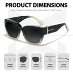 Myiaur Fit Over Sunglasses for Women, Trendy Designer Style Oversized Polarized Sunglasses for Driving with UV400 Protection