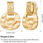 MUYAN Gold Clip On Drop Earrings for Women Non Piercing Dangle Earrings Fashion Jewelry