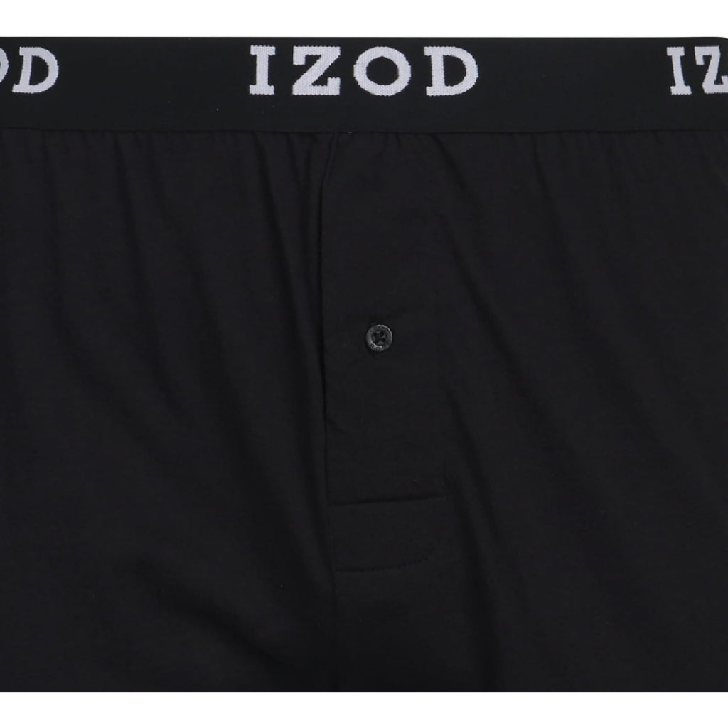 Izod Mens Boxer Shorts - 4 Pack Performance Knit Cotton Boxers For Men With Button Fly - Lightweight Mens Boxers, 4" Inseam