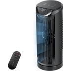 Personal Tower Fan For Bedroom With Remote, Portable Desk Table Fan，4 Speeds Cooling Standing Fan With 12H Timer, 60° & 110° Oscillating Floor Tower Fans That Blows Cold Air For Bedroom Office,Black