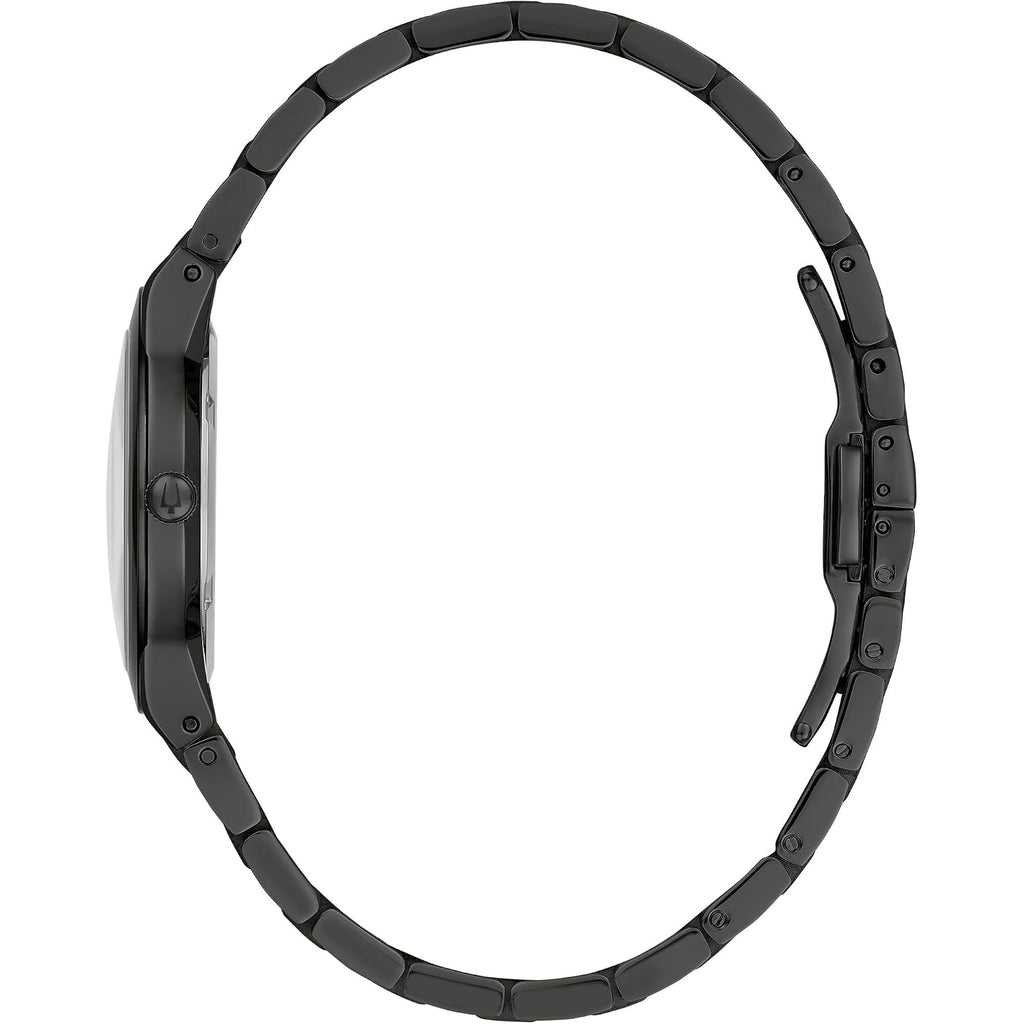 Bulova Ladies' Modern Millenia Black Stainless Steel 2-Hand Quartz Watch, Black Dial Style: 98L314