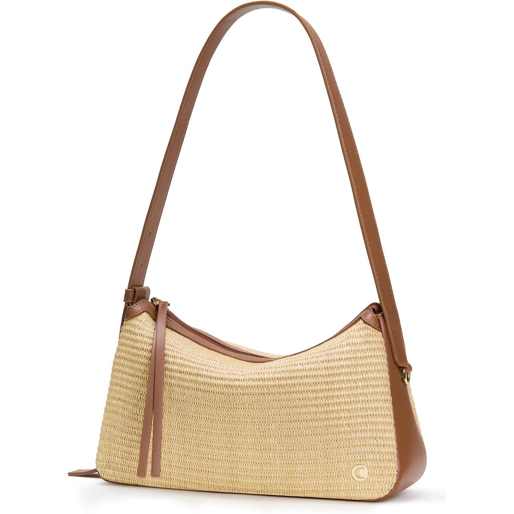 Cluci Summer Purses For Women, Cute Straw Bag, Beach Shoulder Bag, Woven Handbags With Adjustable Wide Shoulder Strap
