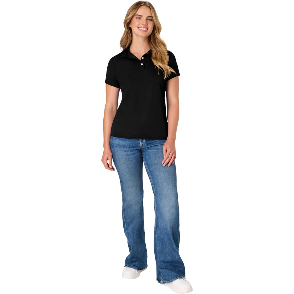 Hanes womens Performance Polo, Single or 3-Pack, Sport Cool DRI Moisture-Wicking Polo Shirt, 40+ UPF Protection