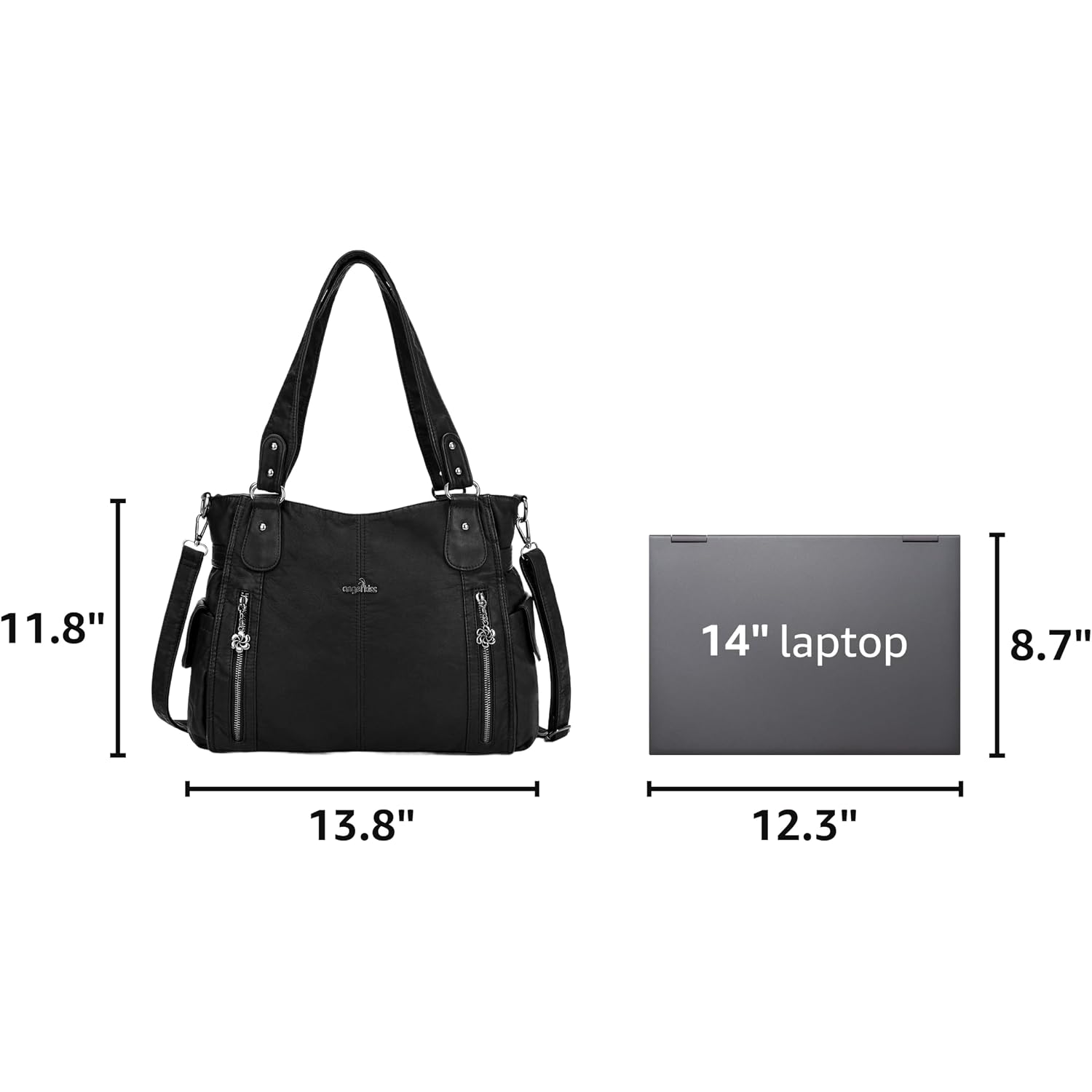 Angel Kiss Handbags For Womens Top-Handle Hobo Purse Roomy Casual Shoulder Bags Pu Tote Satchel Purse For Women