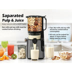 Juicer Machines with 5.8" Large Chute, 2-in-1 Cold Press Juicer for Whole Vegetables Fruits 400W, Masticating juicer Easy to Clean Juice Extractor Machine for Making Nut Mike, Juice, Premium Gray