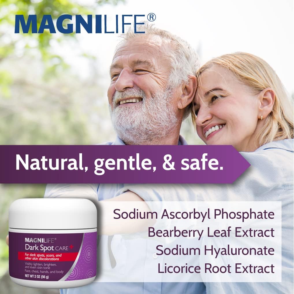 Magnilife Dark Spot Care, 2 Oz, No Bleach Formula For Pigmentation, Liver Spots, Scars, Discoloration & Uneven Skin Tone, With Bearberry & Licorice Root Extract, For Face, Chest, Hands And Body