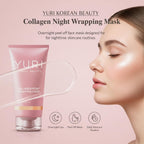 Collagen Night Wrapping Mask, Collagen Overnight Glass Skin Peel Off Face Mask, Elasticity & Hydration Care, Restored Balance & Ongoing Renewal, All Skin Types Skincare (2.53 Fl.Oz)