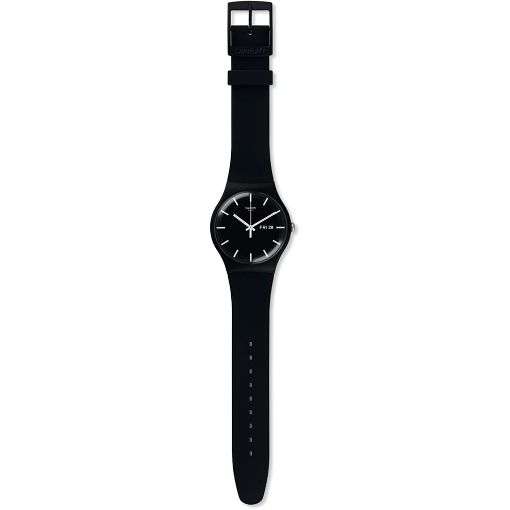 Swatch New Gent Biosourced Unisex Watch Casual Plastic Black Quartz Waterproof Mono Black