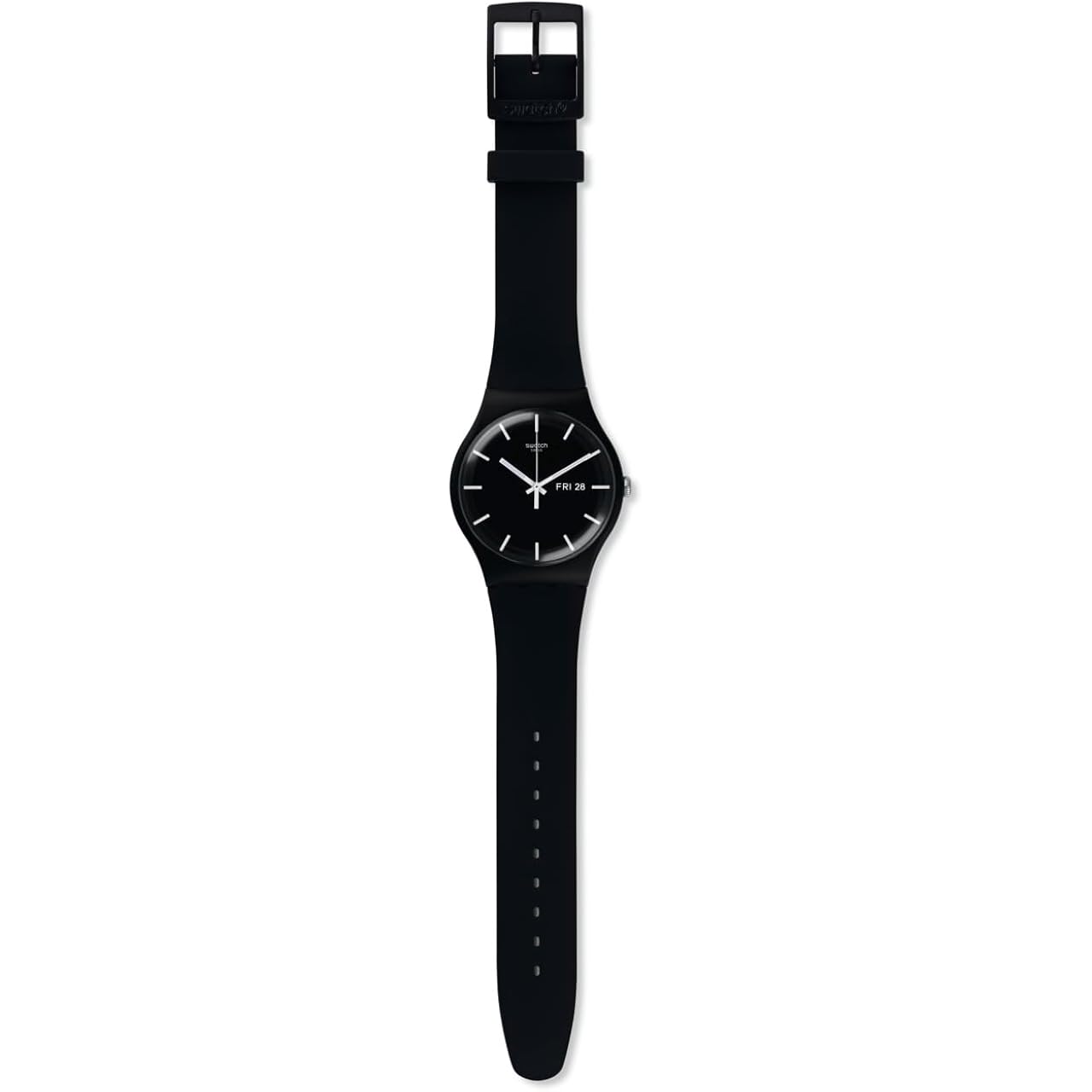 Swatch New Gent Biosourced Unisex Watch Casual Plastic Black Quartz Waterproof Mono Black