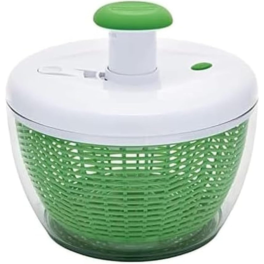 Farberware Easy To Use Pro Pump Spinner With Bowl, Colander And Built In Draining System For Fresh, Crisp, Clean Salad And Produce, 6.6 Quart, Green