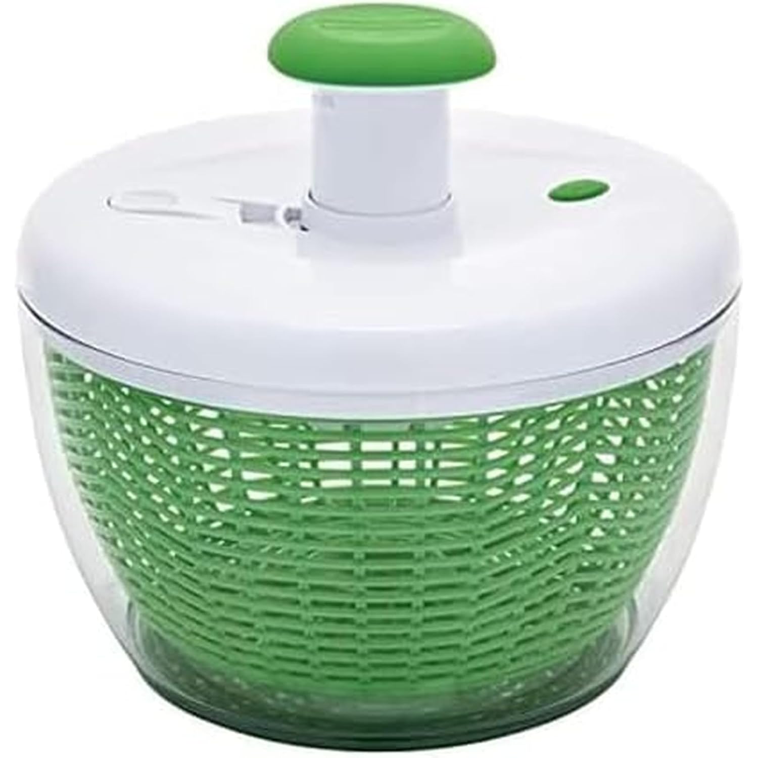 Farberware Easy To Use Pro Pump Spinner With Bowl, Colander And Built In Draining System For Fresh, Crisp, Clean Salad And Produce, 6.6 Quart, Green