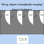 14k White Gold Classic Round Hoop Earrings