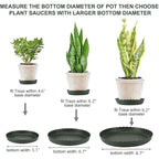12Pcs Plant Saucer, 6 8 10 Inch Durable Plastic Plant Tray, Black Round Plant Pot Saucers, Drip Tray For Indoor And Outdoor Garden
