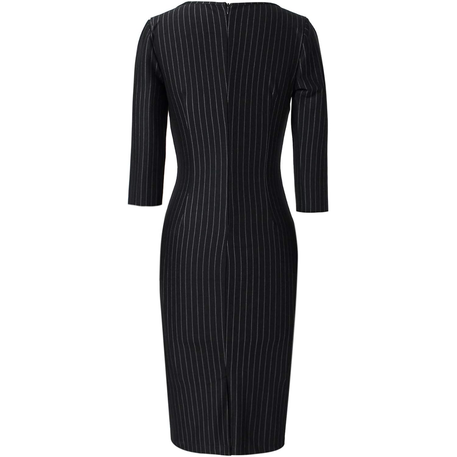 Womens Slim Zipper Up Work Business Office Party Bodycon Pencil Sheath Dress