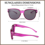 Jalebi Polarized Fit Over Glasses Sunglasses For Women Large Round Cat Eye Shades Uv400 Protection Lightweight For Driving
