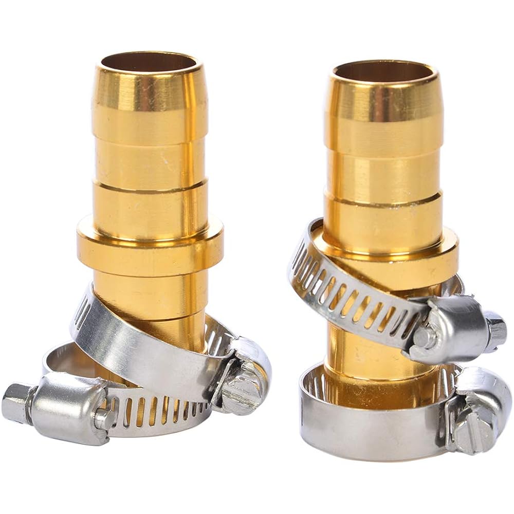 2 Pack Garden Hose Connector Repair Mender Kit With Stainless Clamp,Fits 3/4"-5/8" Water Hose Repair Fitting | Fits 3/4"-5/8" Water Hose Repair Fitting