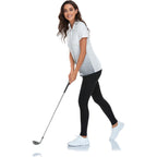 Women's Golf Polo Shirts Short Sleeve Moisture Wicking Tennis Athletic Shirt with 3 Button