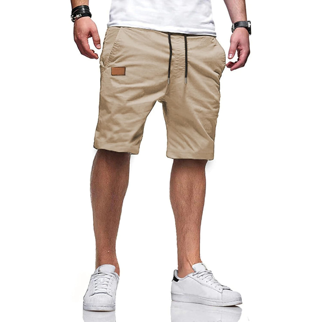 Jmierr Mens Cotton Stretch Shorts Casual Drawstring Twill Chino Shorts | Drawstring Waist, Phone Pockets, Golf, Summer Beach Cruise Outfits, Machine Wash