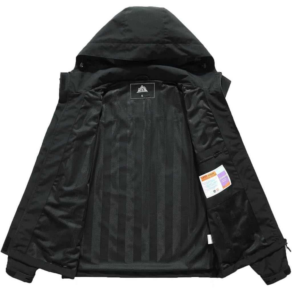 Moerdeng Women'S Waterproof Rain Jacket Lightweight Raincoat Hooded Hiking Jacket Softshell Windbreaker