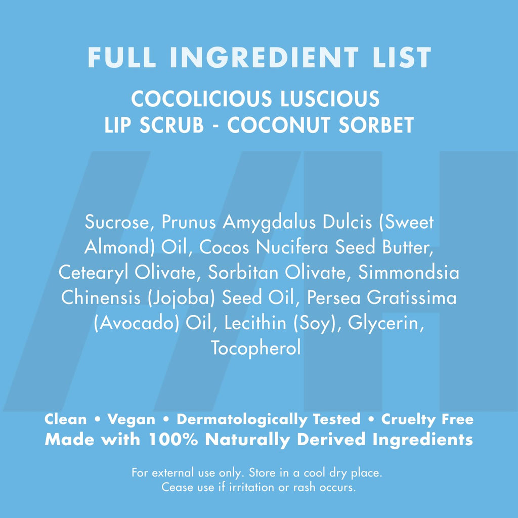 Handmade Heroes 100% Natural Lip Scrub, Vegan Conditioning Coconut Lip Exfoliator - Gentle Exfoliant, Ultra Sexy Sugar Lip Mask Polish And Scrubber For Chapped Dry And Dark Lips, 1Oz (Coconut Sorbet)