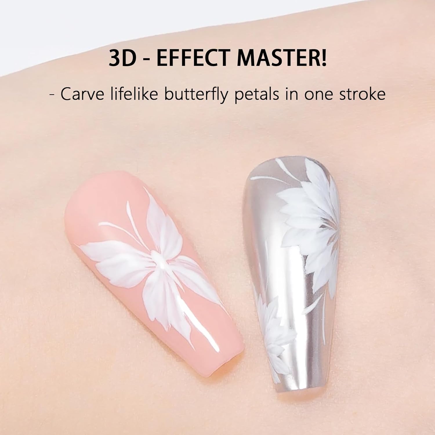 Triangular Pyramid Nail Brush, Quick Nail Painting Designs Tools for Flower, Petal & Butterfly - Acrylic & Gel Polish 3d Nail Art Brushes Pen for DIY & Salon Nail Supplies - 1pc