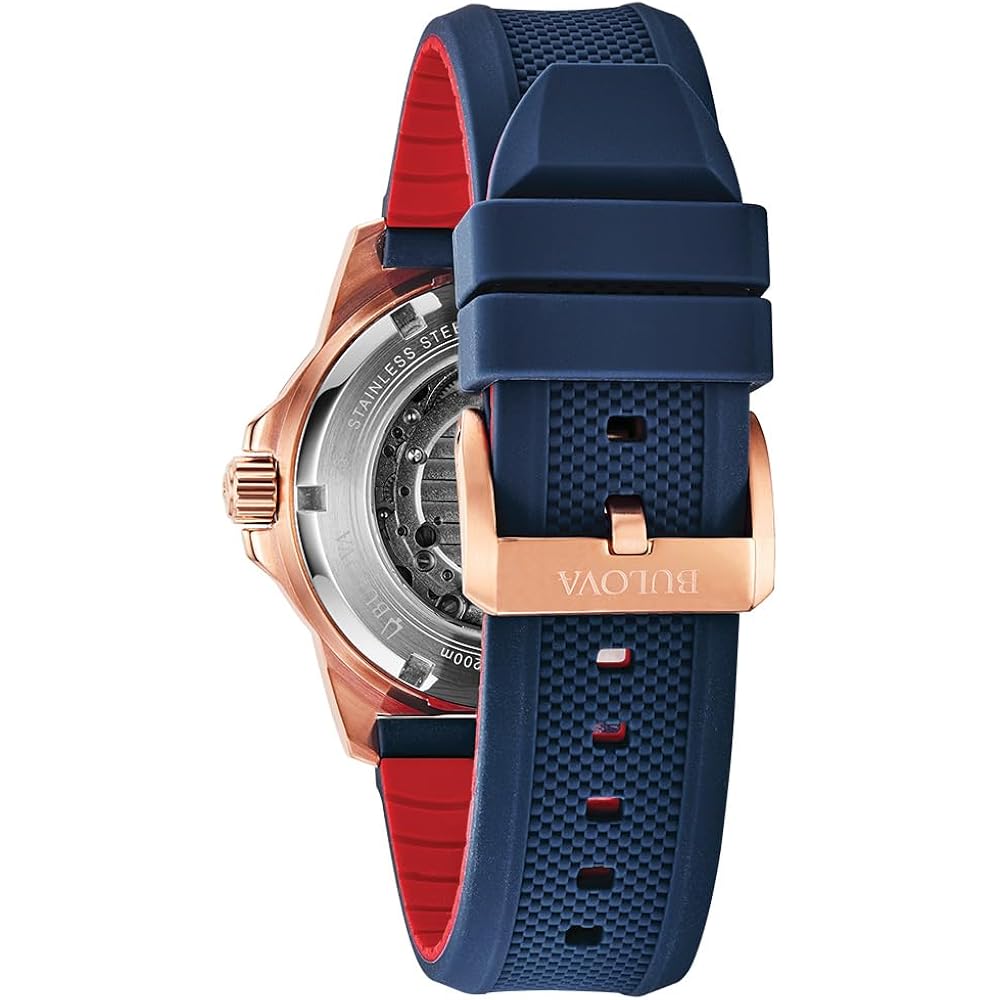 Bulova Men'S Marine Star Automatic Blue Dial Watch 98A227