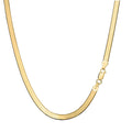 Gold Chain for Women & Men,14K Gold Necklace for Women &Men Flat Snake Chains Womens Herringbone Choker Chains Necklaces 4MM 18in/20in/22in/24inchs